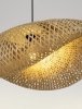 Lampa wisząca bambusowa pleciona kolor naturalny owalna boho rystykalna industrialna nad stół do salonu sypialni NULVERO LE45365 Luces Exclusivas